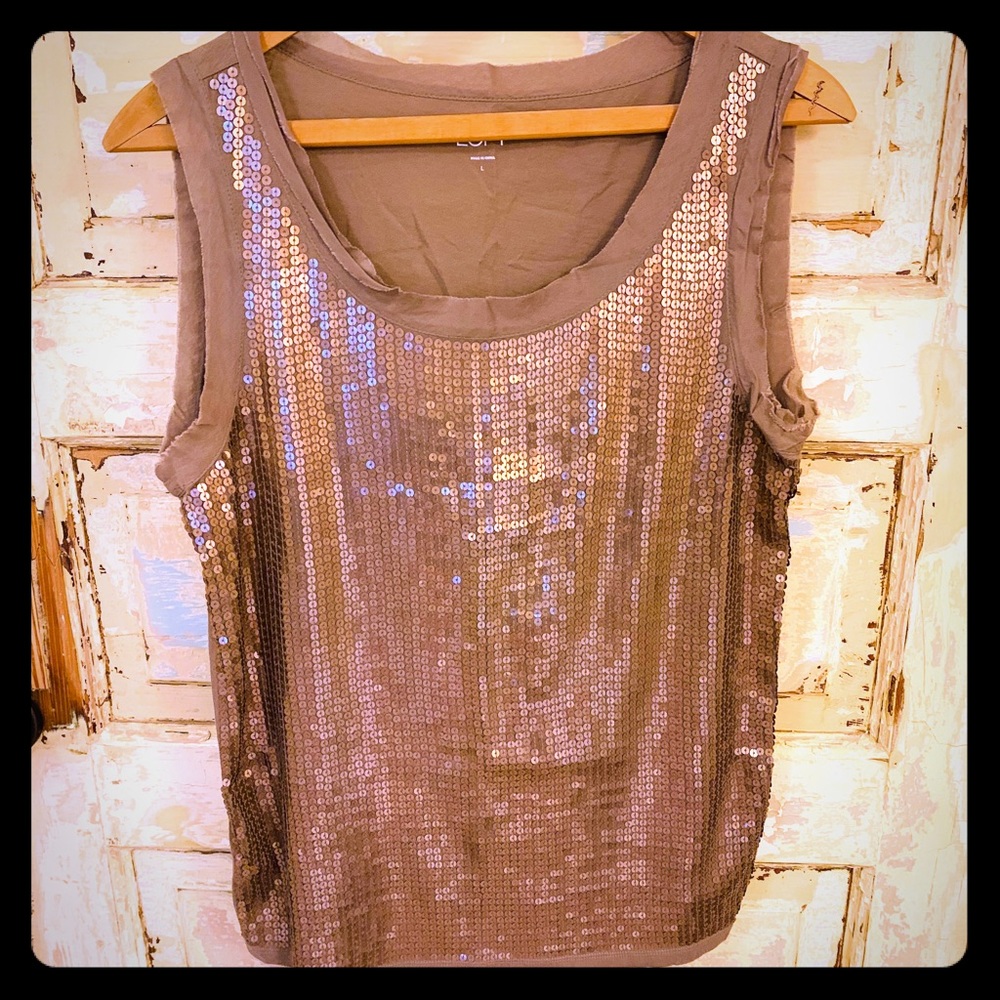 Ann Taylor Loft Sequin Tank